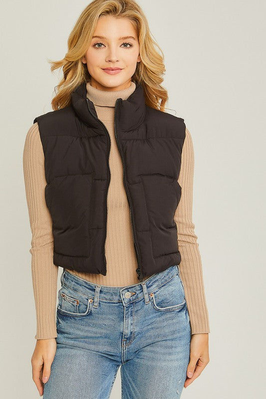 Puff Pass Vest With Pockets