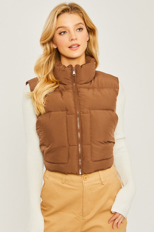Puff Pass Vest With Pockets