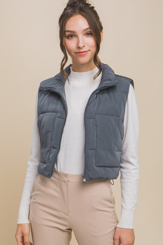 Puff Pass Vest With Pockets