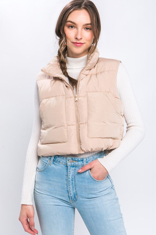 Puff Pass Vest With Pockets