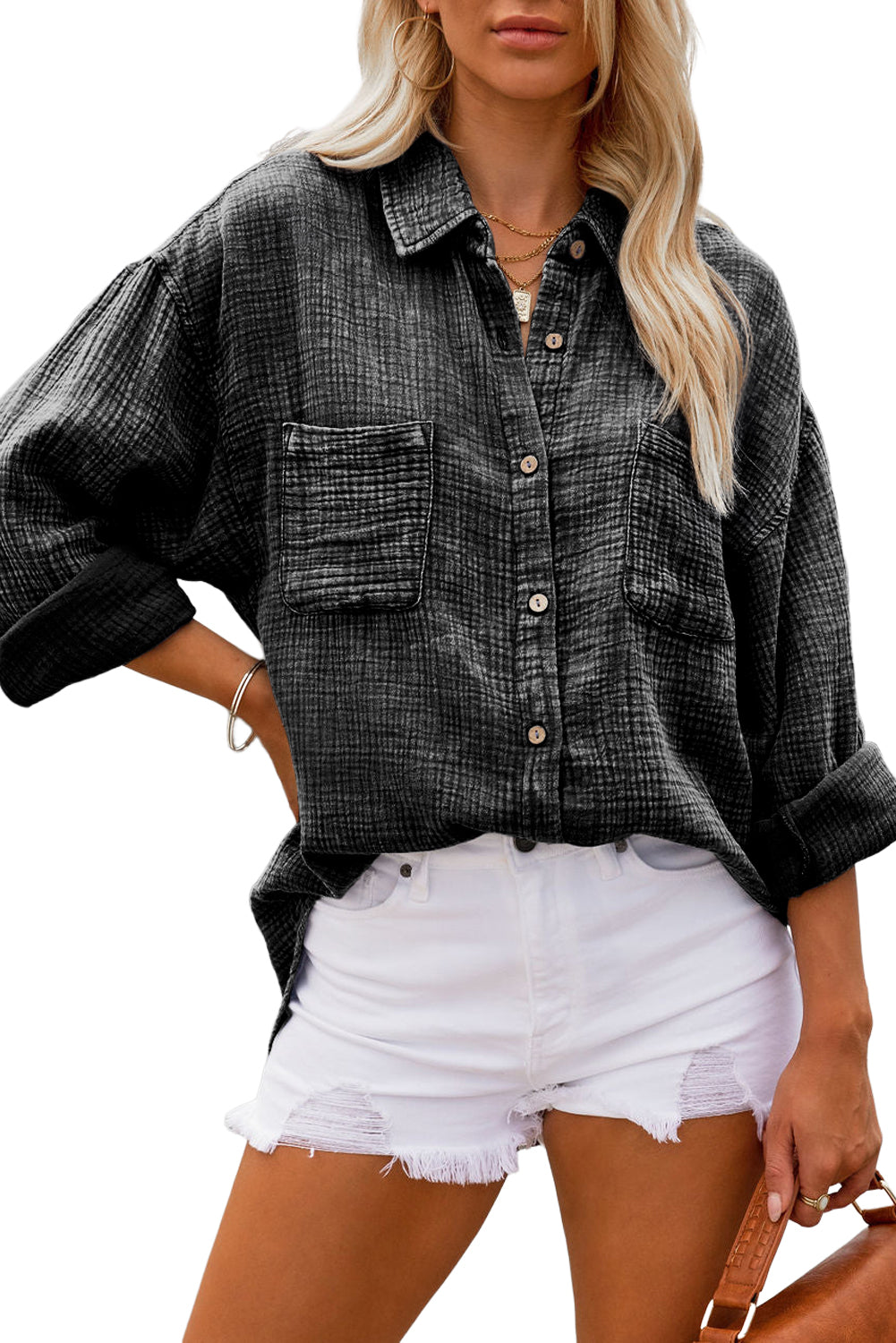 Mineral Wash Crinkle Shirt