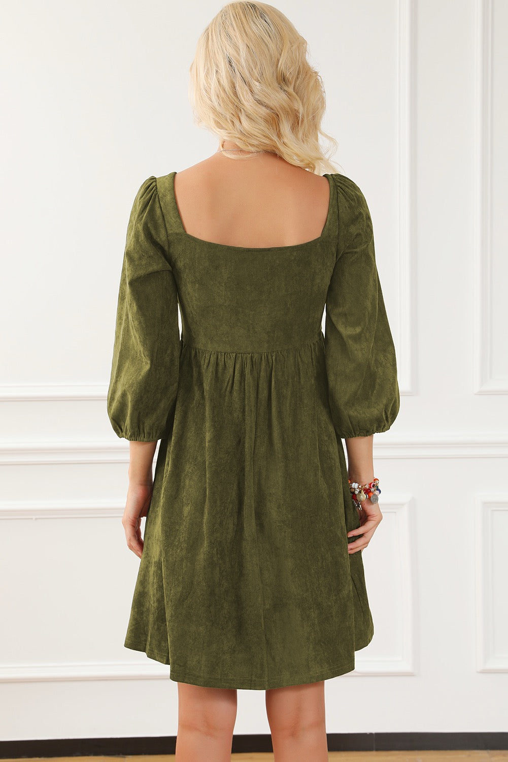Green Suede Dress
