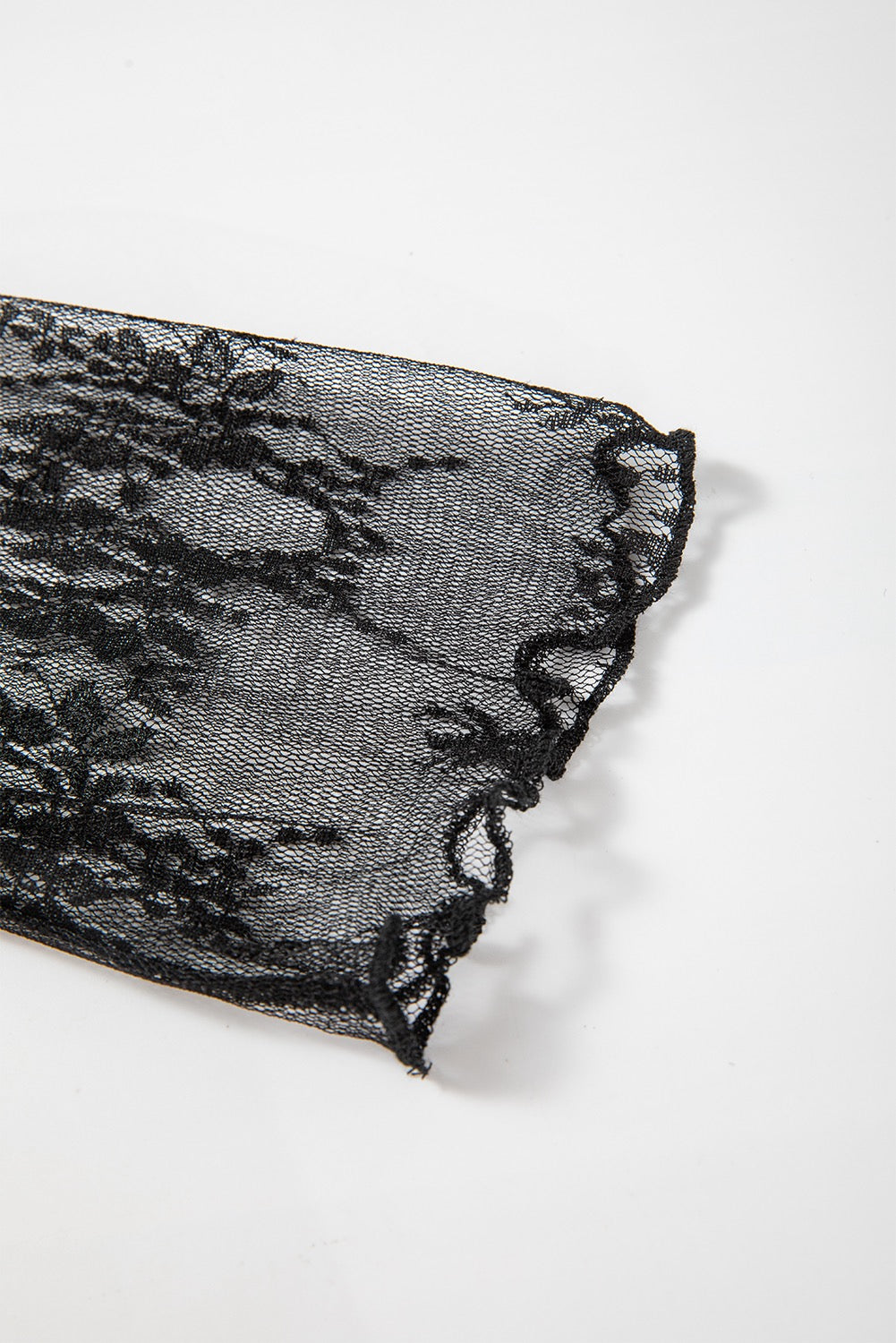 Black Lace Long Sleeve Top