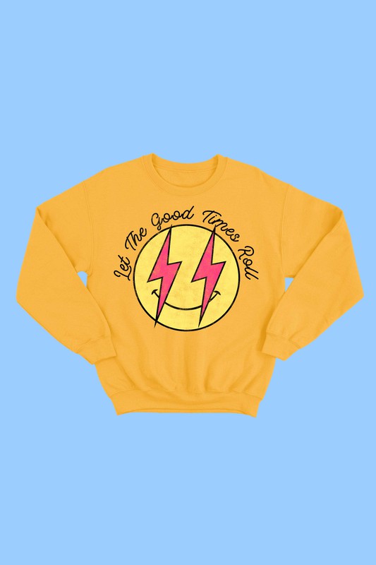 SMILEY FACE ROCK GRAPHIC YOUTH SWEATSHIRT