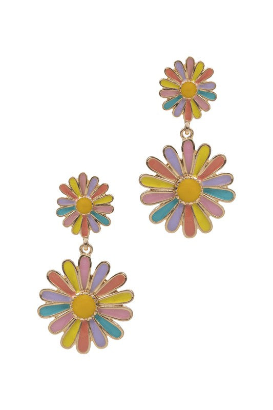 Double Daisy Post Earrings