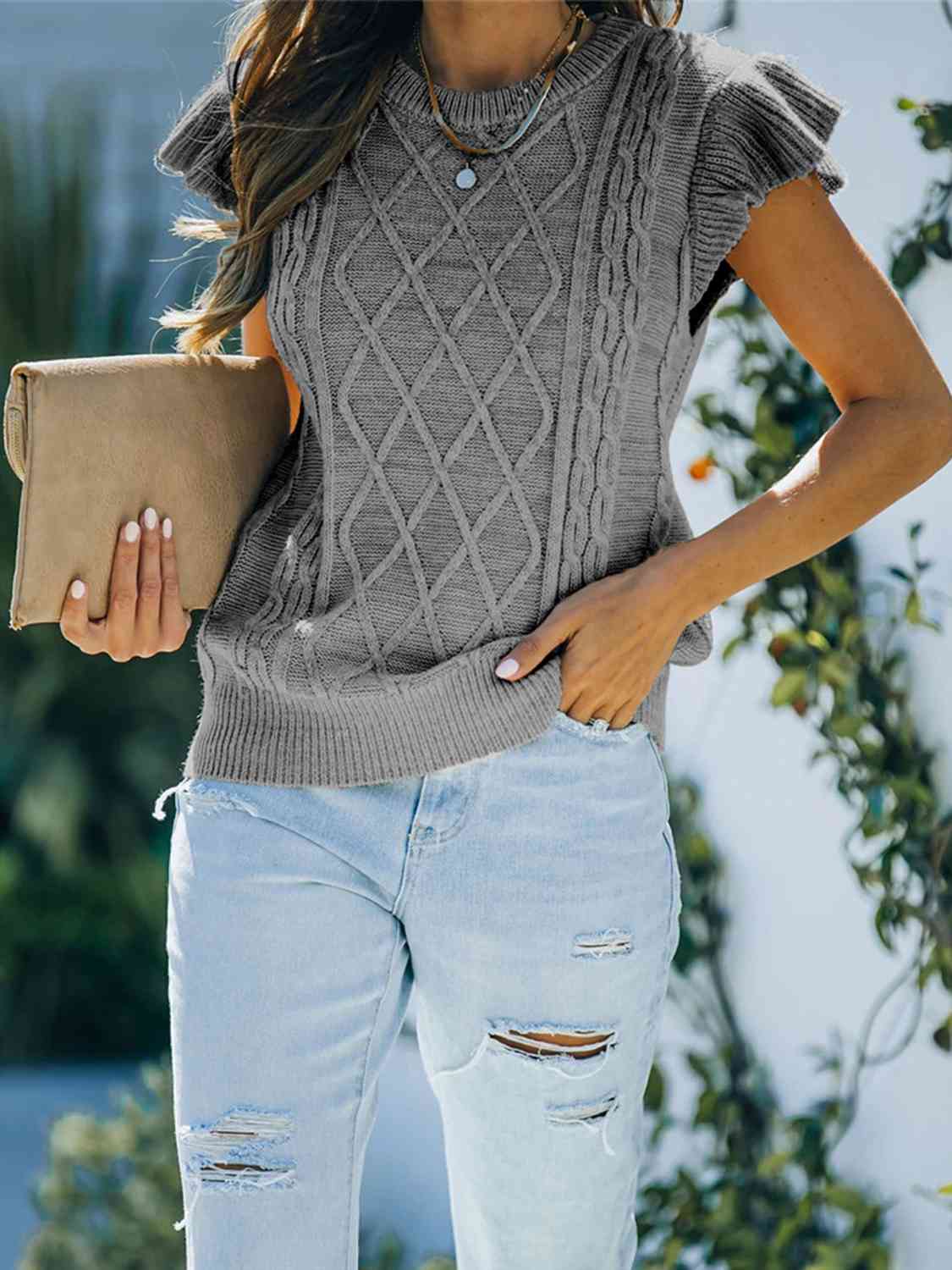 Cap Sleeve Sweater