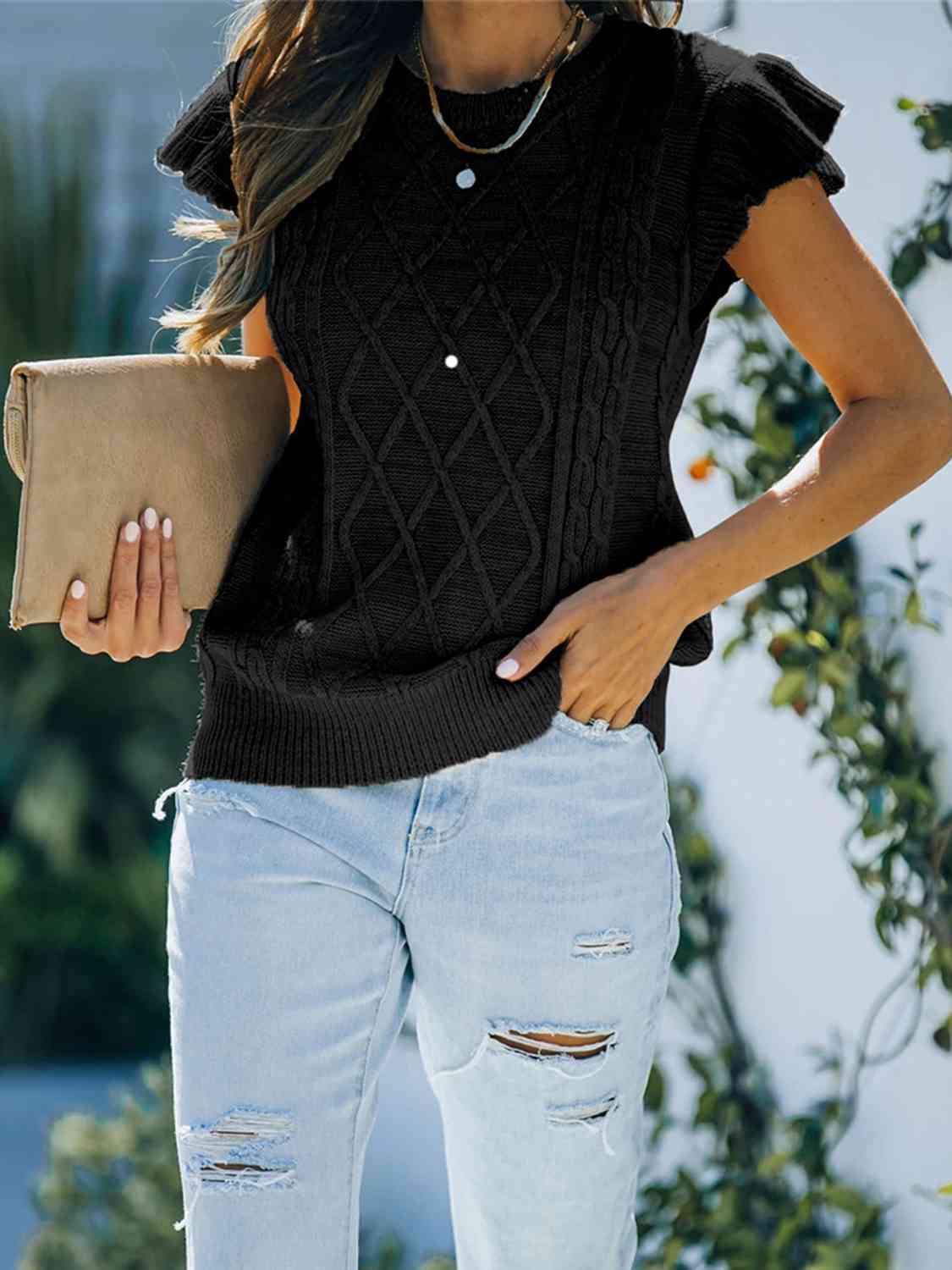 Cap Sleeve Sweater