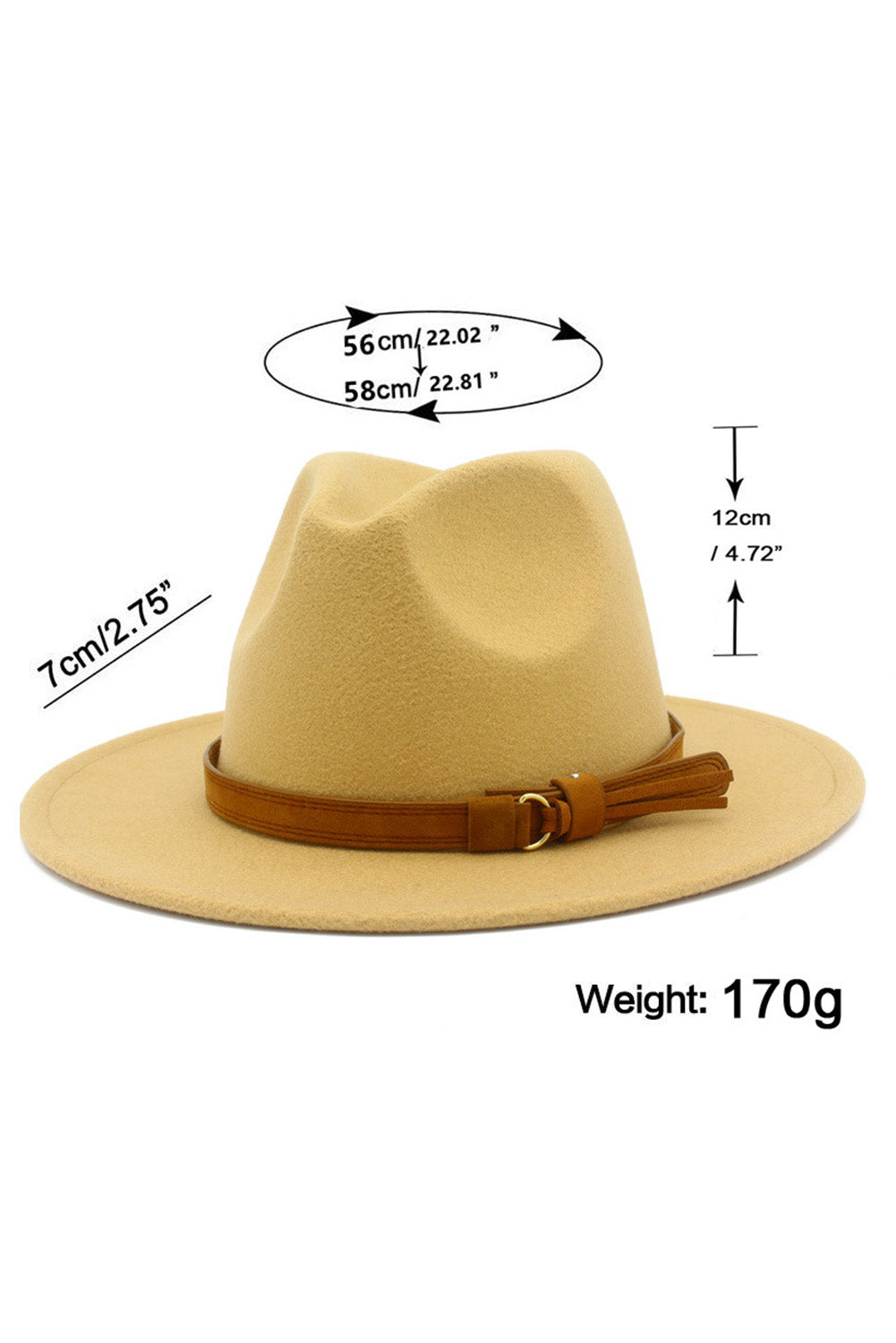 Beige Wide Brim Fedora