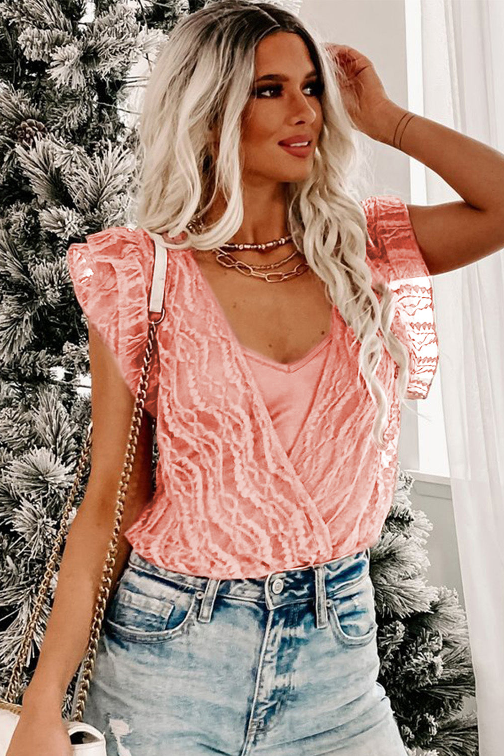 Pink Lace Bodysuit