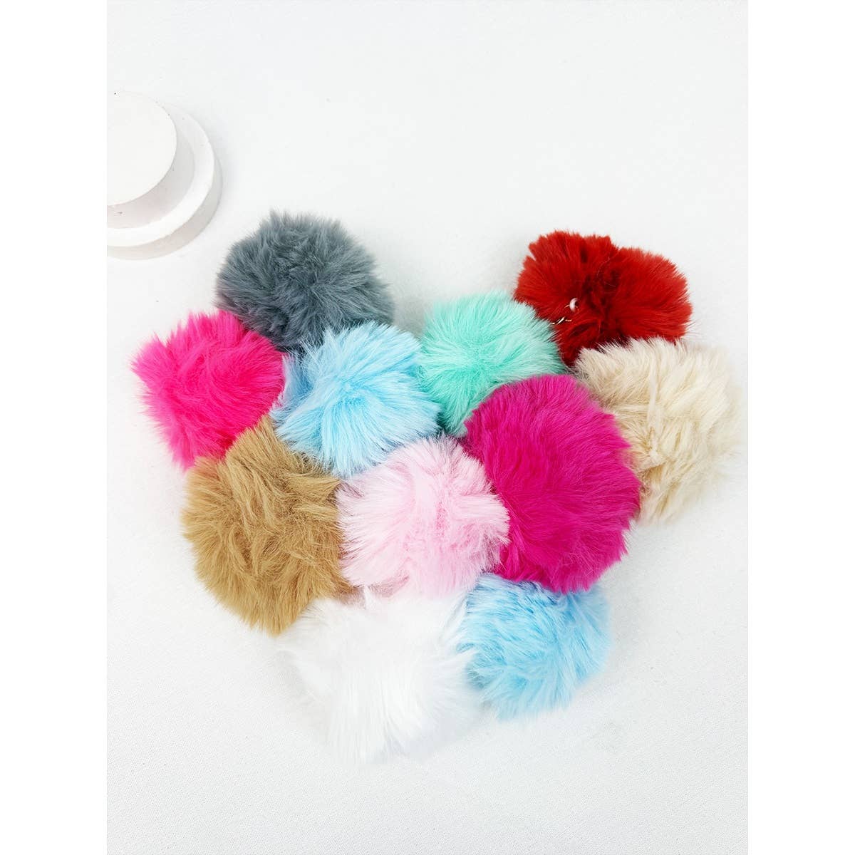 Bright Pom Pom Keychain