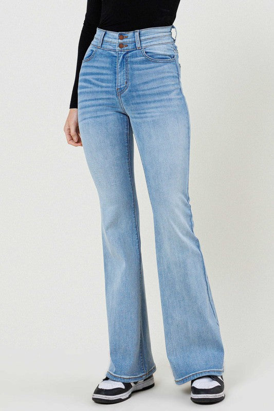 High-Waisted Flare Jeans