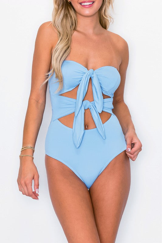 Belen Double Knots Front One-Piece Swimsuits