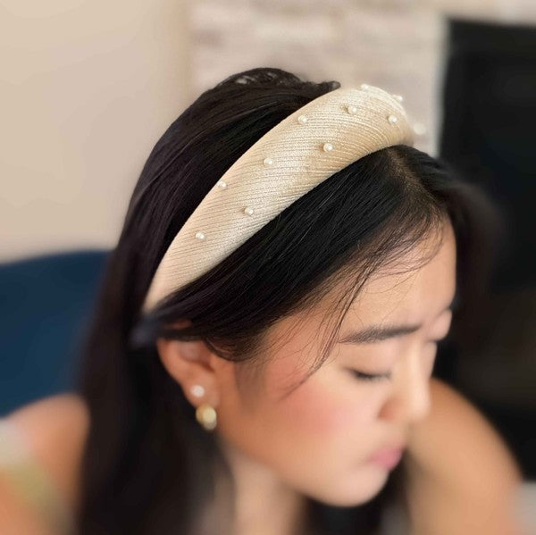 Silky Velvet Pearl Headband