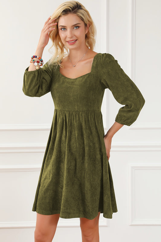 Green Suede Dress