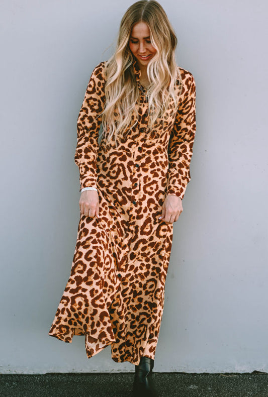 Wild Elegance Leopard Maxi Dress