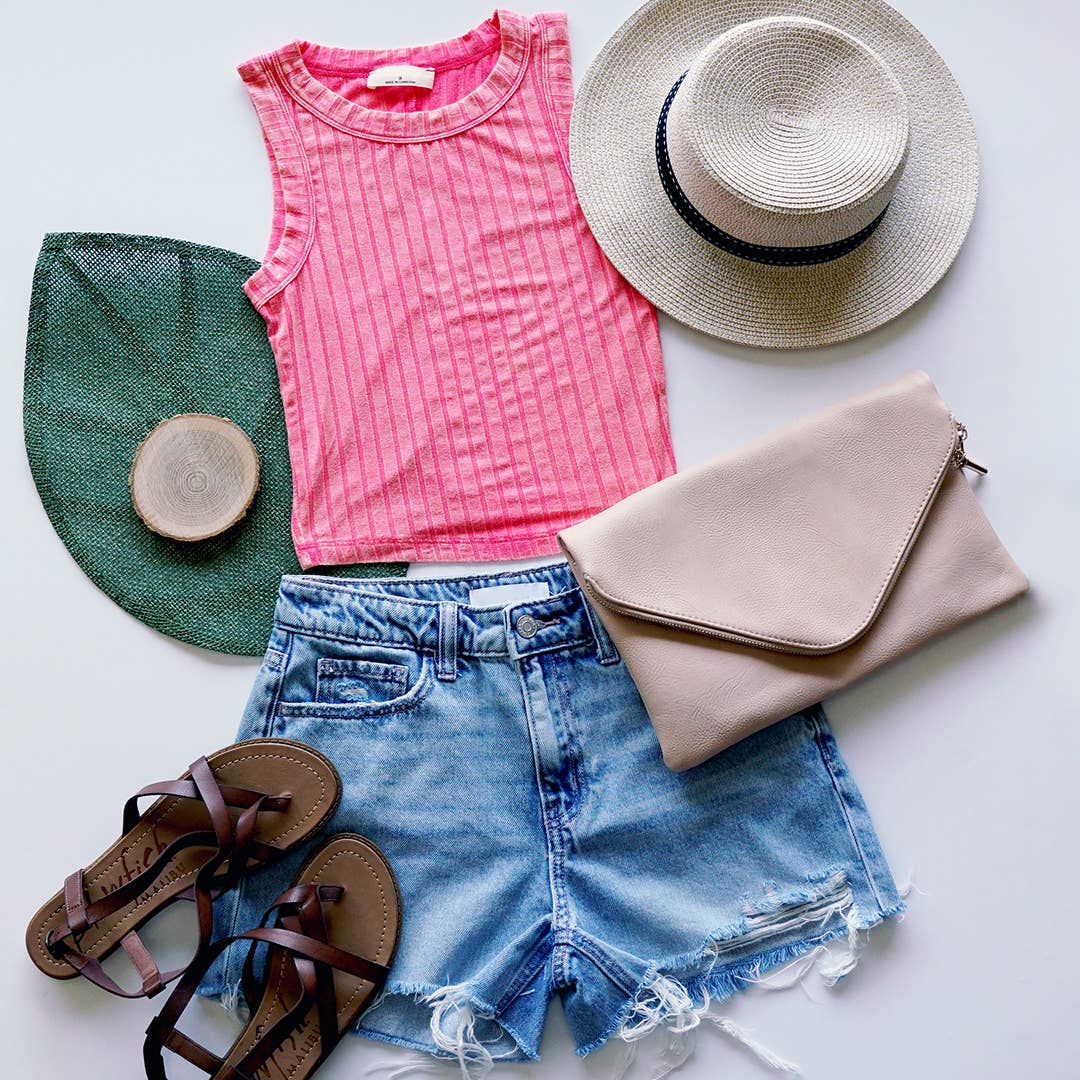 Everyday Ribbed Sleeveless Crop Tank