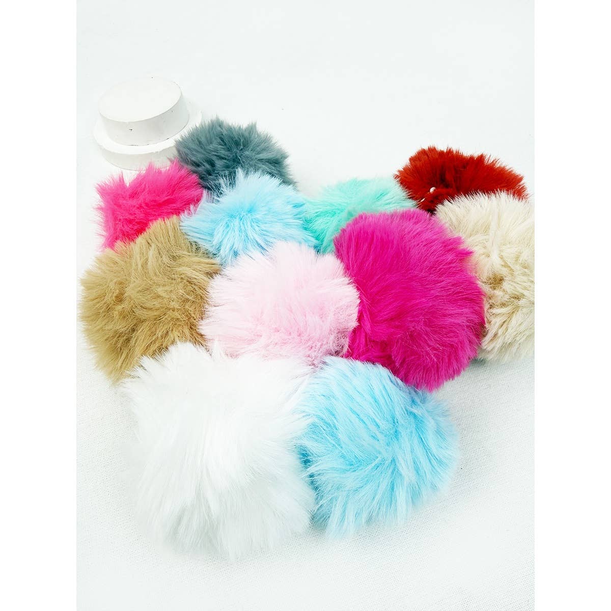 Bright Pom Pom Keychain