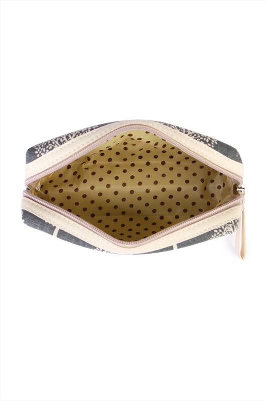 PRINT ZIPPER COSMETIC BAG