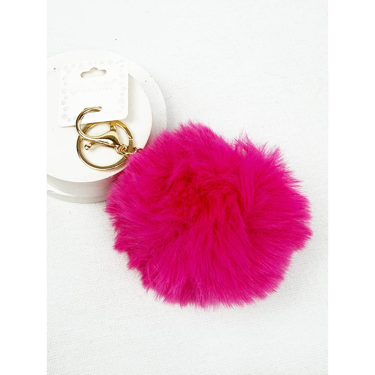 Bright Pom Pom Keychain