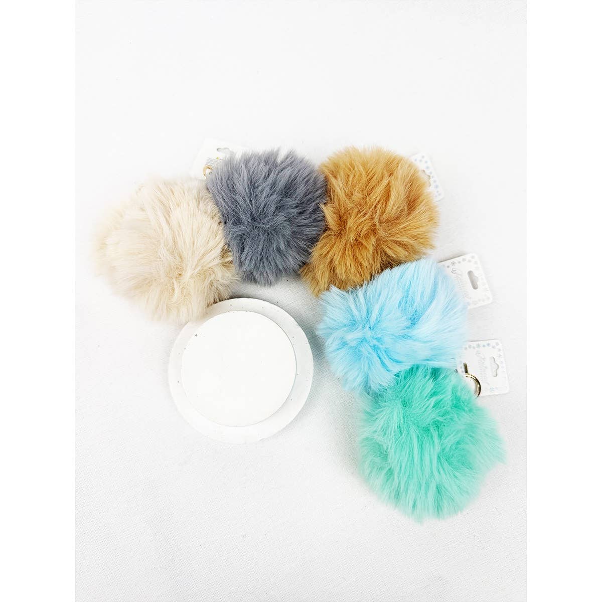 Bright Pom Pom Keychain