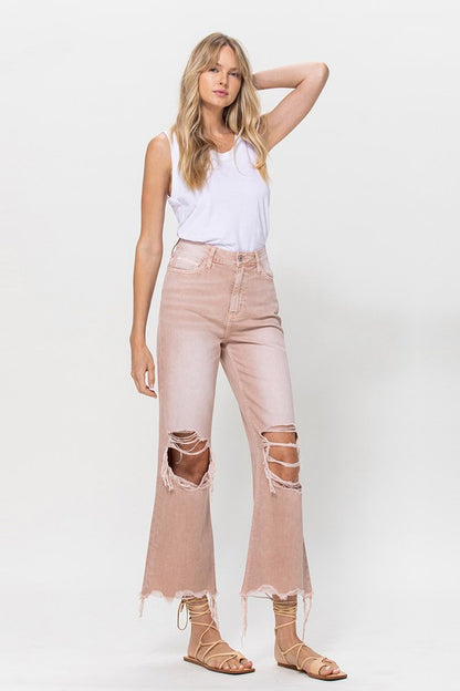 90's Vintage Crop Flare Jeans