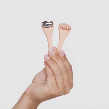 Mini Facial Rollers | Stainless Steel & Silicone with Bag
