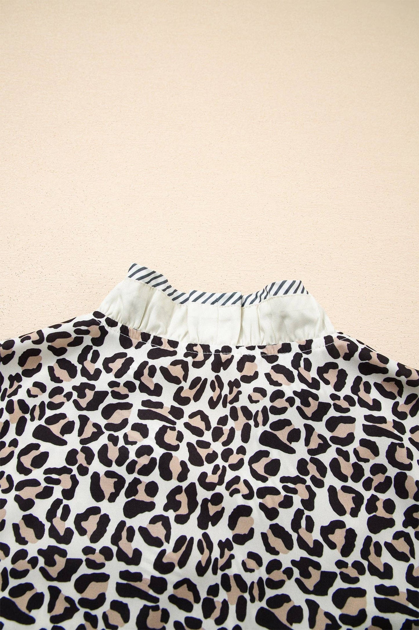 Leopard Print V Neck Blouse