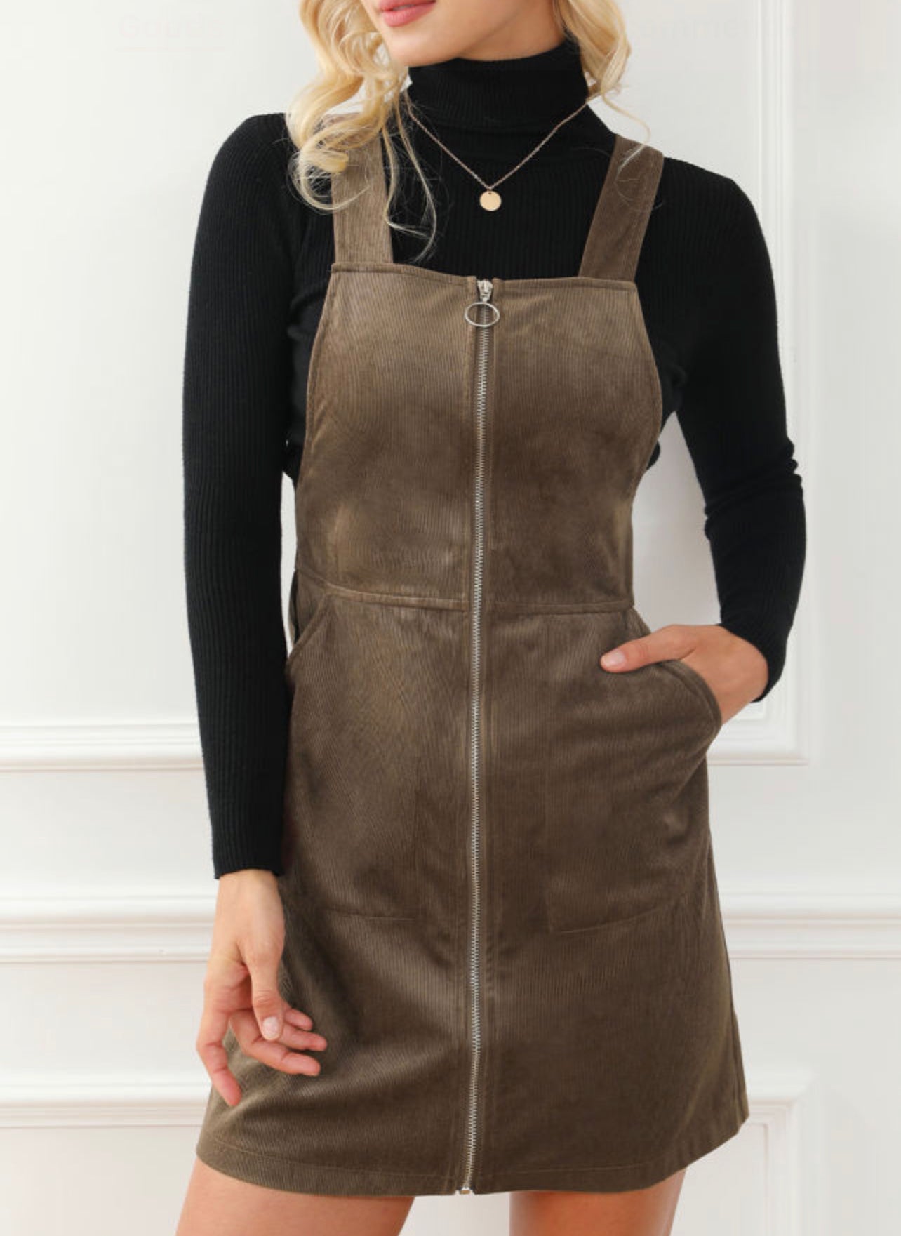 Brown Corduroy Dress