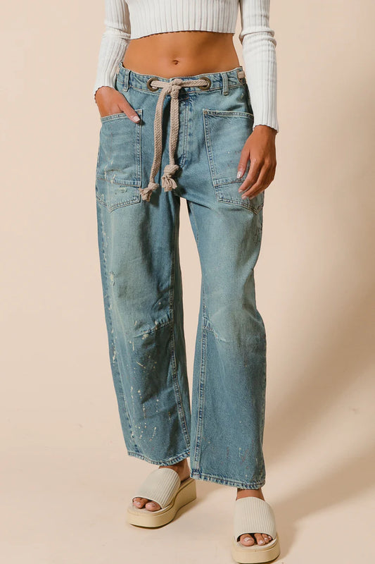 DRIP PAINT WASHED JEANS