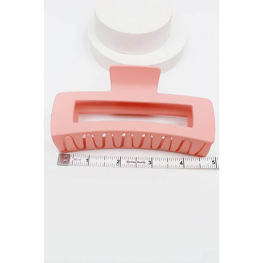 Black Matte Jumbo Rectangle Hair Claw