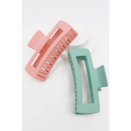 Black Matte Jumbo Rectangle Hair Claw