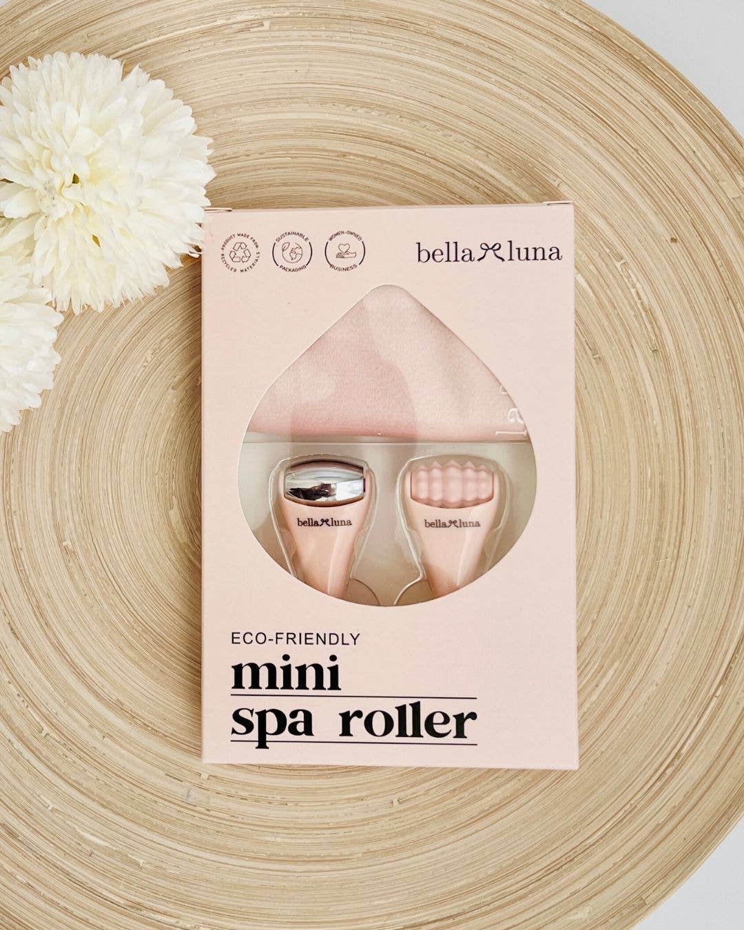 Mini Facial Rollers | Stainless Steel & Silicone with Bag