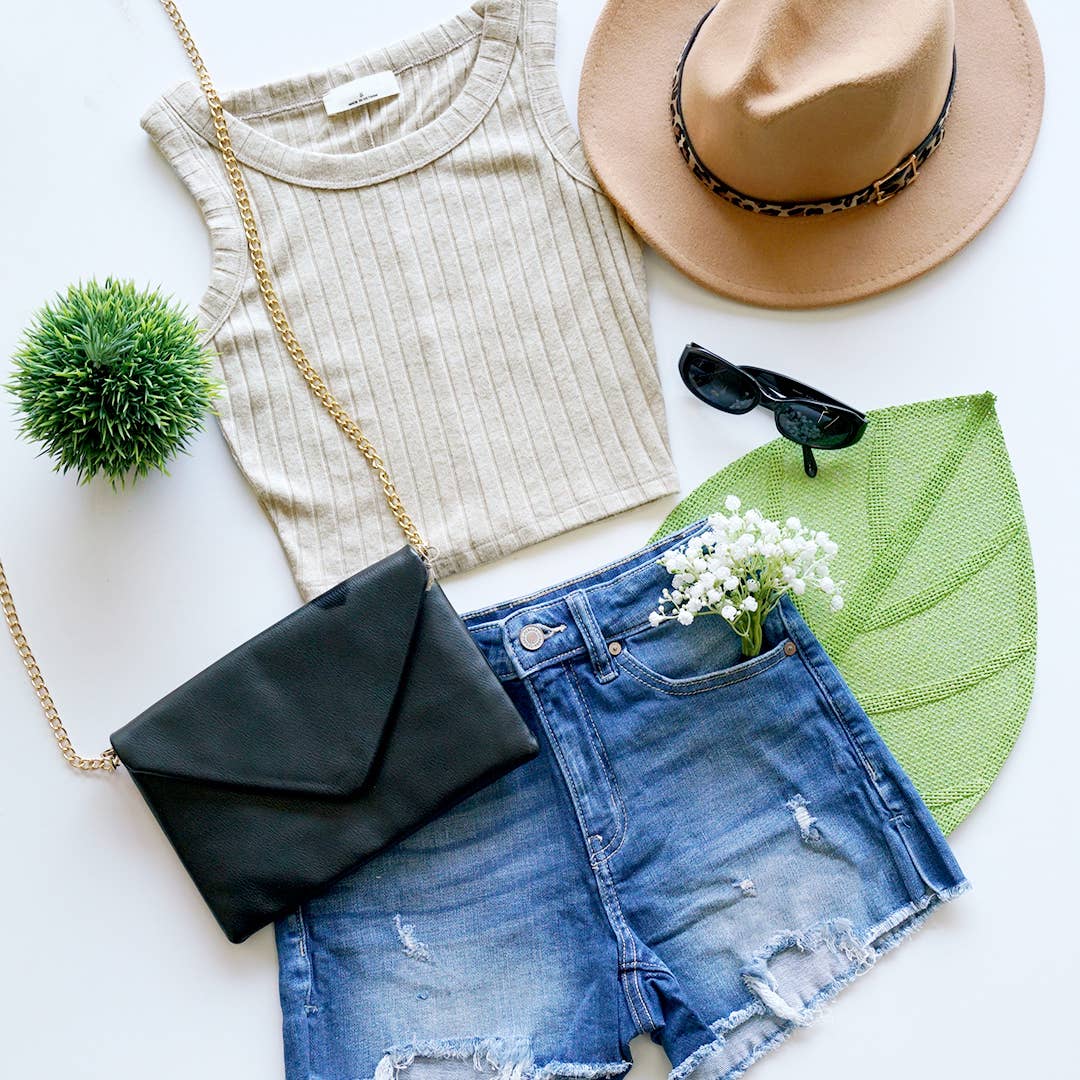 Everyday Ribbed Sleeveless Crop Tank