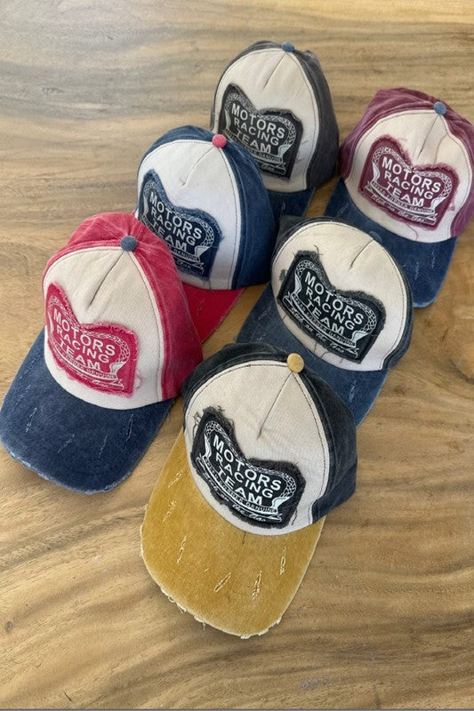 Washed Distressed Cotton Baseball Caps