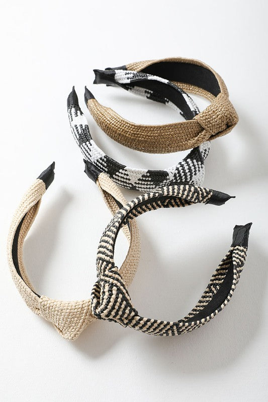 Bohemian Straw Rattan Knotted Headband