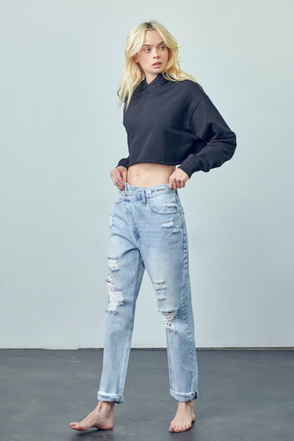 Crossover Boyfriend Jeans