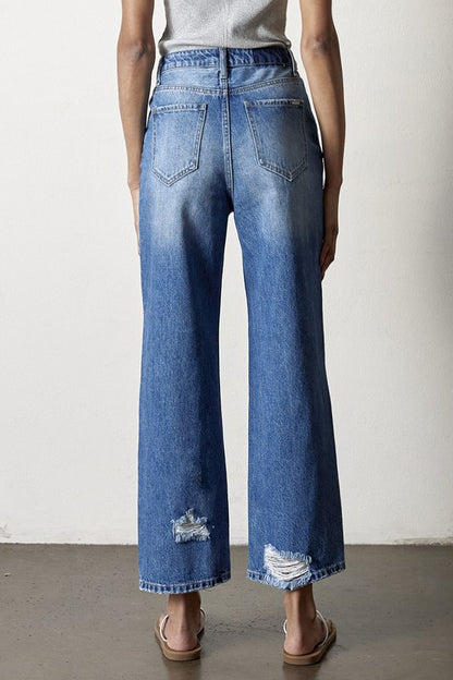 AGED STRAIGHT JEANS