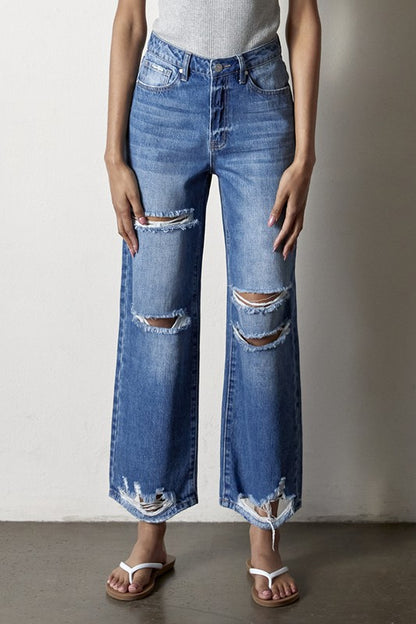 AGED STRAIGHT JEANS