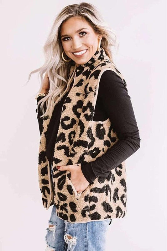 leopard vest