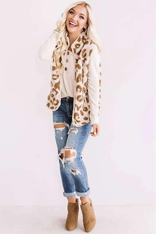 leopard vest