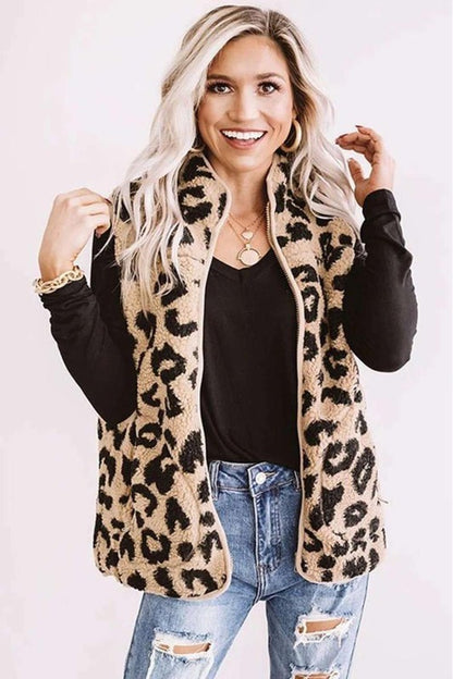 leopard vest