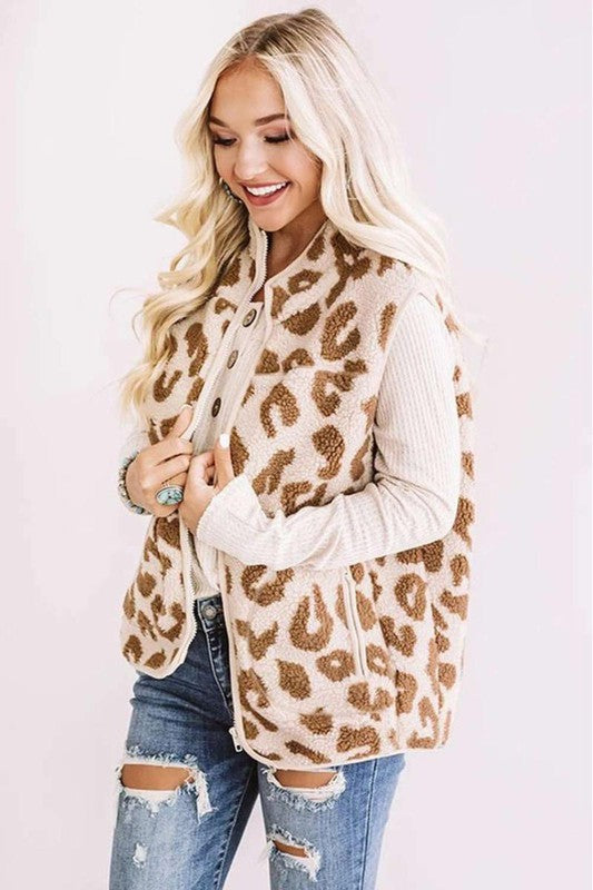 leopard vest