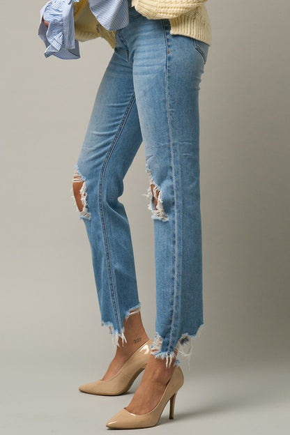 STRAIGHT CROP JEANS