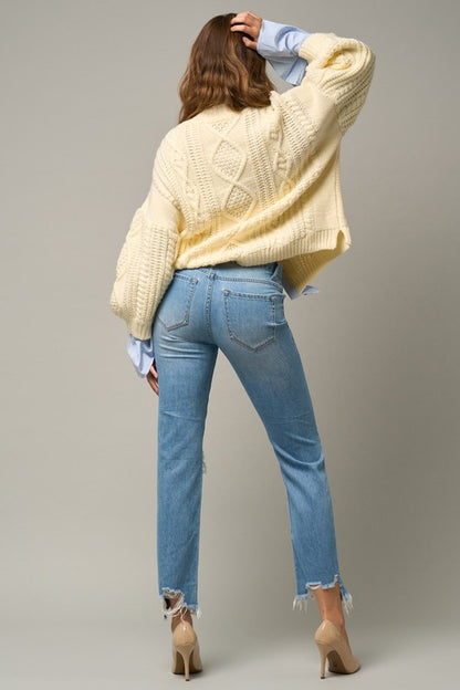 STRAIGHT CROP JEANS