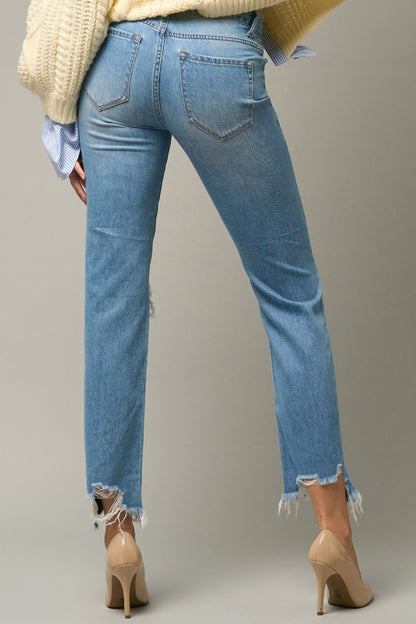 STRAIGHT CROP JEANS