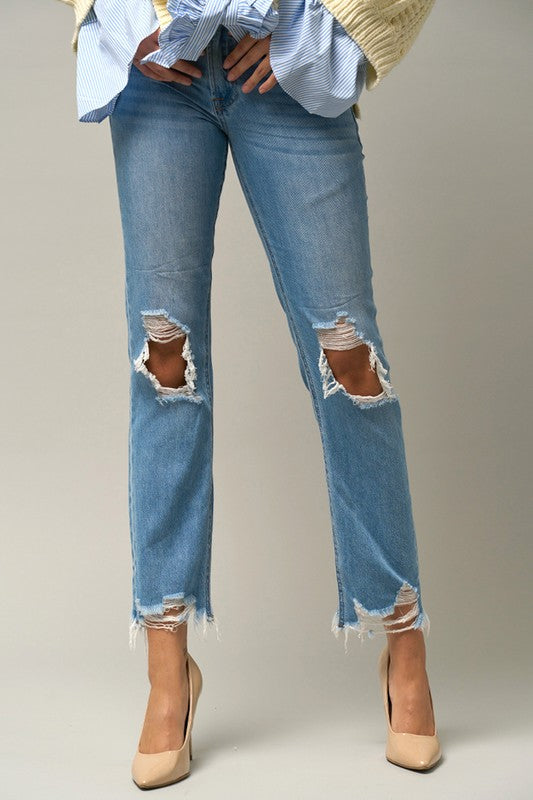 STRAIGHT CROP JEANS