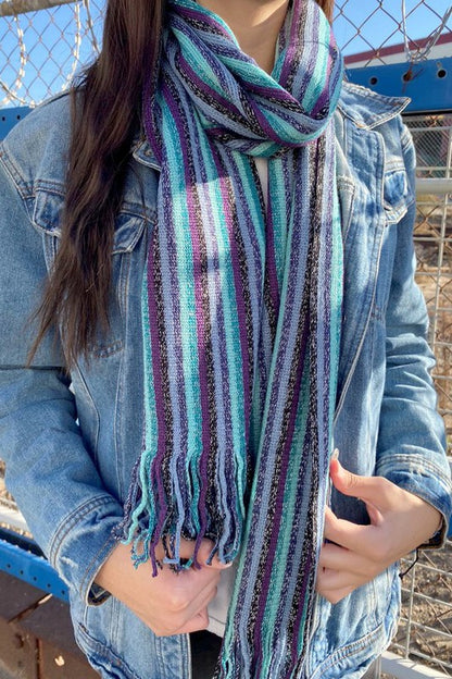 Striped Multi Color Fashion Scarf