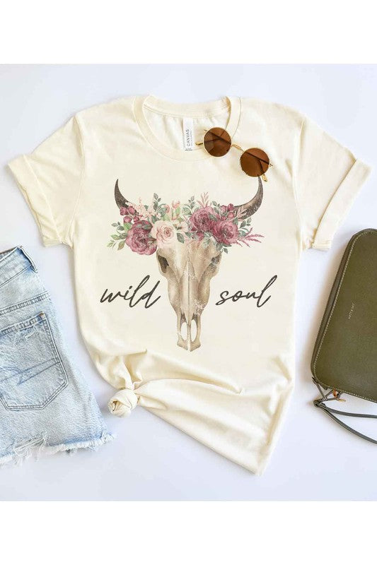 WILD SOUL CATTLE GRAPHIC T-SHIRT