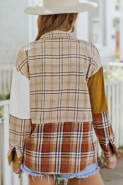 Plaid Color Block Shacket