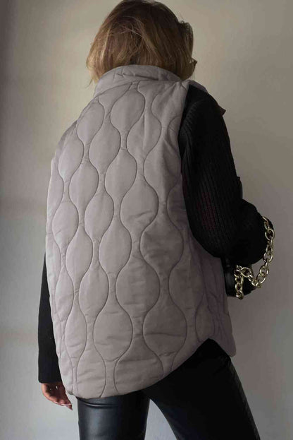 Collared Neck Vest with Pockets